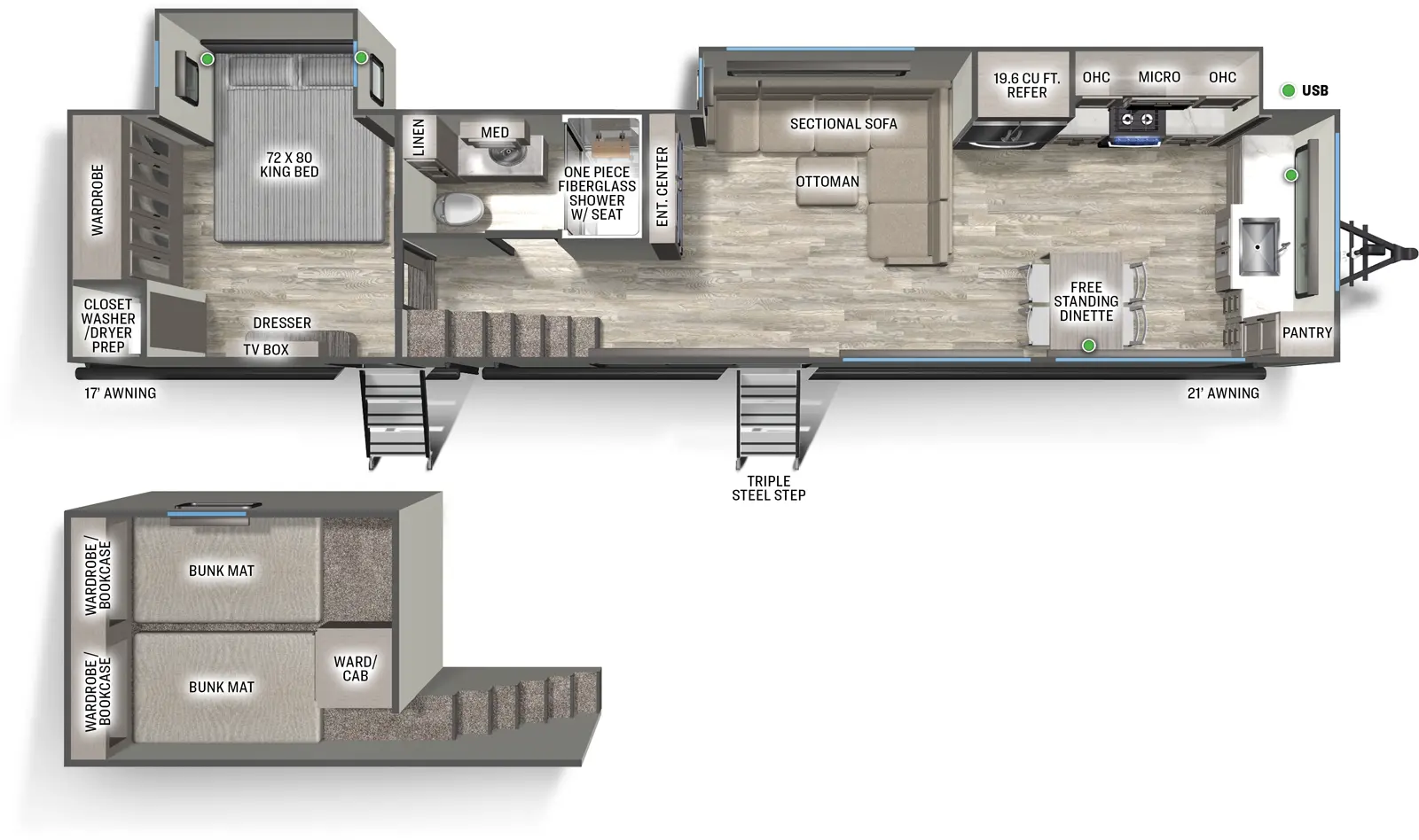 Sandpiper Destination 421FKL Floorplan